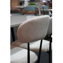 Ver imagem 2 de Kit 4 Cadeiras Jantar Aço Carbono Tecido Bouclê Lançamento:off White/preto