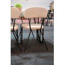 Ver imagem 6 de Kit 4 Cadeiras Jantar Aço Carbono Tecido Bouclê Lançamento:off White/preto