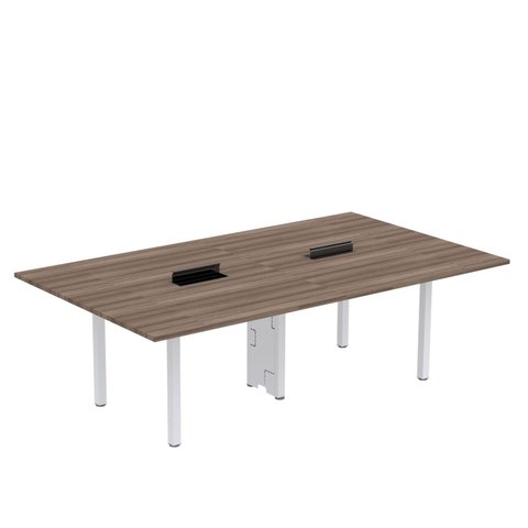 Mesa Reunião 320cm x 140cm MRCPB3214 Marrom e Branco
