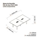 Ver imagem 3 de Mesa Reunião 320cm x 140cm MRCPB3214 Preto/Cinza