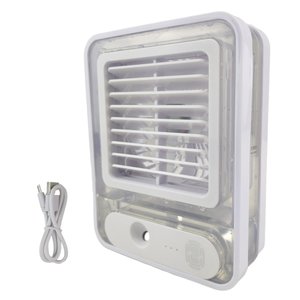 Ventilador Umidificador De Mesa Touch 3 Velocidades Led Usb Casa Trabalho Estudos Portatil Silencios