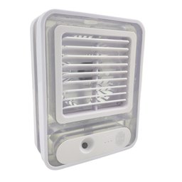 Ventilador Umidificador De Mesa Touch 3 Velocidades Led Usb Casa Trabalho Estudos Portatil Silencios - 5