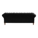 Ver imagem 2 de Conjunto Sofá Chesterfield 3 Lugares + 2 Poltronas Dom Pedro - Couríssimo Preto