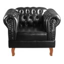 Ver imagem 5 de Conjunto Sofá Chesterfield 3 Lugares + 2 Poltronas Dom Pedro - Couríssimo Preto