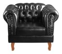 Ver imagem 5 de Conjunto Sofá Chesterfield 3 Lugares + 2 Poltronas Dom Pedro - Couríssimo Preto