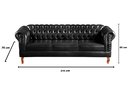 Ver imagem 6 de Conjunto Sofá Chesterfield 3 Lugares + 2 Poltronas Dom Pedro - Couríssimo Preto