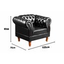 Ver imagem 7 de Conjunto Sofá Chesterfield 3 Lugares + 2 Poltronas Dom Pedro - Couríssimo Preto