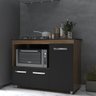 Balcão Armário Gabinete de Cozinha para Fogão Cooktop 5 Bocas e Forno 3 Portas Alana Mobília Decor S - 2