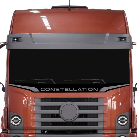 Adesivo Faixa Frontal Parabrisa Grade Constellation Grafite Teu Adesivo Preto