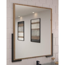 Espelheira para banheiro 70cm Multimóveis CR10110 Noce - 2