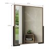 Espelheira para banheiro 70cm Multimóveis CR10110 Noce - 3