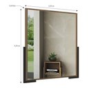 Ver imagem 3 de Espelheira para banheiro 70cm Multimóveis CR10110 Noce