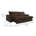 Ver imagem 3 de Sofá Retrátil e Reclinável Genova 2.80m - Movenzo Estofados