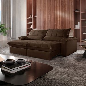 Sofá Retrátil e Reclinável Genova 2.80m - Movenzo Estofados