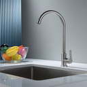 Ver imagem 2 de Torneira 1/4 Volta Aço Escovado Redonda Bica Ata Giratória de Bancada