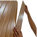 Ver imagem 1 de Kit 20 Painel Ripado Suspenso Decorativo Mdf 50cmx11,5freijó