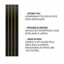 Ver imagem 4 de Kit 20 Painel Ripado Suspenso Decorativo Mdf 50cmx11,5freijó