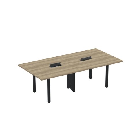 Mesa Reunião 240cm x 140cm MRCPB2414 Marrom e Preto