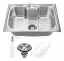 Ver imagem 3 de Cuba Inox para Cozinhas Grande Completa Porta Detergente, Sifão e Válvula