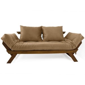 Sofá Japão Futon Acquablock Madeira Cor Imbuia D33 - Fendi