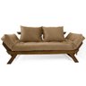 Sofá Japão Futon Acquablock Madeira Cor Imbuia D33 - Fendi - 1