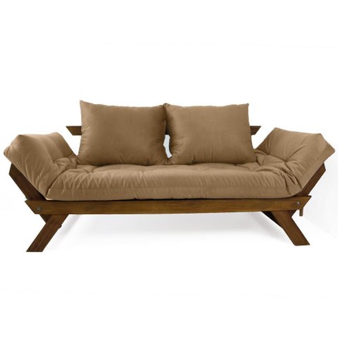 Sofá Japão Futon Acquablock Madeira Cor Imbuia D33 - Fendi
