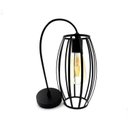 Ver imagem 5 de Lustre Pendente Industrial Retrô Preto Gaiola Pequima Bivolt 28061-1