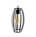 Ver imagem 4 de Lustre Pendente Industrial Retrô Preto Gaiola Pequima Bivolt 28061-1