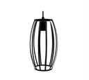 Ver imagem 7 de Lustre Pendente Industrial Retrô Preto Gaiola Pequima Bivolt 28061-1
