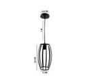 Ver imagem 6 de Lustre Pendente Industrial Retrô Preto Gaiola Pequima Bivolt 28061-1