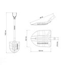 Ver imagem 2 de Pá de Bico 459/40 em Aço com Cabo de Madeira 71 Cm com Empunhadura Plástica Reta Ergonômi
