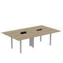 Ver imagem 1 de Mesa Reunião 240cm x 140cm MRCPB2414 Marrom/Noce Marromle/Cinza