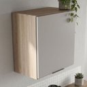 Ver imagem 1 de Armário de Cozinha Aéreo 58cm Grace Carvalho Oak/Off White Z44 - Mpozenato