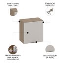Ver imagem 3 de Armário de Cozinha Aéreo 58cm Grace Carvalho Oak/Off White Z44 - Mpozenato