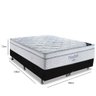 Cama Box Queen + Colchao De Molas Ensacadas Freedom 72X158X198:Preto - 2