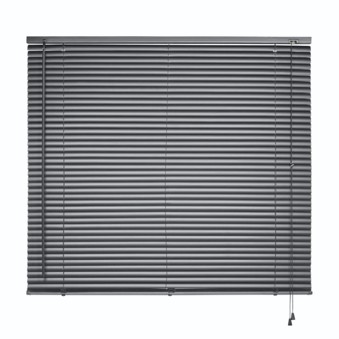 Cortina Persiana Horizontal Pvc 100x130cm Cinza Escuro Atlas