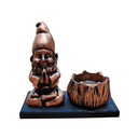 Ver imagem 1 de Duende Dumy Porta Incenso 12 cm Resina Decoração Loja Mistica Incensario Cascata Sereia Marrom