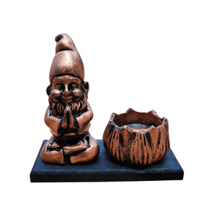 Duende Dumy Porta Incenso 12 cm Resina Decoração Loja Mistica Incensario Cascata Sereia Marrom