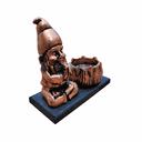 Ver imagem 2 de Duende Dumy Porta Incenso 12 cm Resina Decoração Loja Mistica Incensario Cascata Sereia Marrom