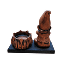 Ver imagem 6 de Duende Dumy Porta Incenso 12 cm Resina Decoração Loja Mistica Incensario Cascata Sereia Marrom