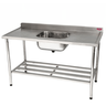 Mesa com Cuba Mod.6812 Imeca - 1,50x0,70 C/grade Cuba 50x40x25 Inox 430 Inox 430 - 3