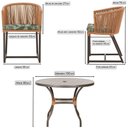 Ver imagem 2 de Mesa com 4 Cadeiras e Noronha Estofado 5 Trama Original Terra Cota