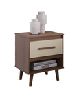 Ver imagem 2 de Mesa de Cabeceira Pequena Mila Retrô Savana/off White - Moblis