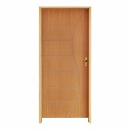 Kit Porta De Madeira 82 x 2.10 Friso Belissima 12 Bat. Misto 14cm Fech. Externa Lado Direito - Hale - 1