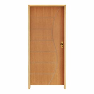 Kit Porta De Madeira 82 x 2.10 Friso Belissima 12 Bat. Misto 14cm Fech. Externa Lado Direito - Hale