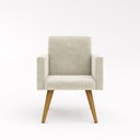 Ver imagem 5 de Kit 02 Poltronas Decorativa Cadeira Escritório Balaqui Decor Cor:bege