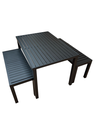 Ver imagem 1 de Conjunto Mesa Ripada com 2 Banco Ripado Alumínio 2.00x0.90m