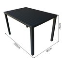 Ver imagem 5 de Conjunto Mesa Ripada com 2 Banco Ripado Alumínio 2.00x0.90m