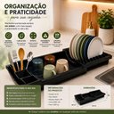 Ver imagem 7 de Escorredor Loucas Pratos Retratil Linha Cozinha Gourmet Porta Talheres Organizador Cozinha Pia Compa