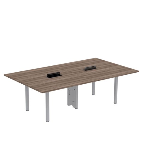 Mesa Reunião 320cm x 120cm MRCPB3212 Marrom/Noce Marromle/Cinza